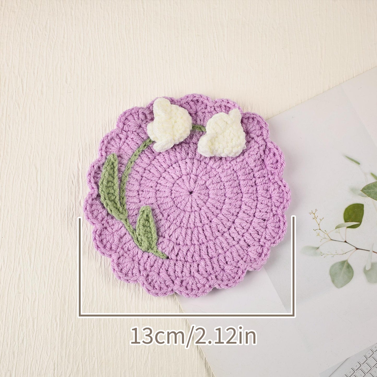 Charming Flower Coaster, Handmade Floral Cup Holder, Crochet Flower Coaster, Cozy Home Decor, Housewarming Gift, Cute Gift for Women