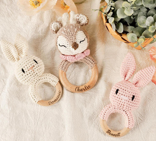 Personalized Baby Rattle, Custom Baby Rattle, Engraved Rattle With Name, Personalized Baby Shower Gifts, New Baby Gift, Baby Gift