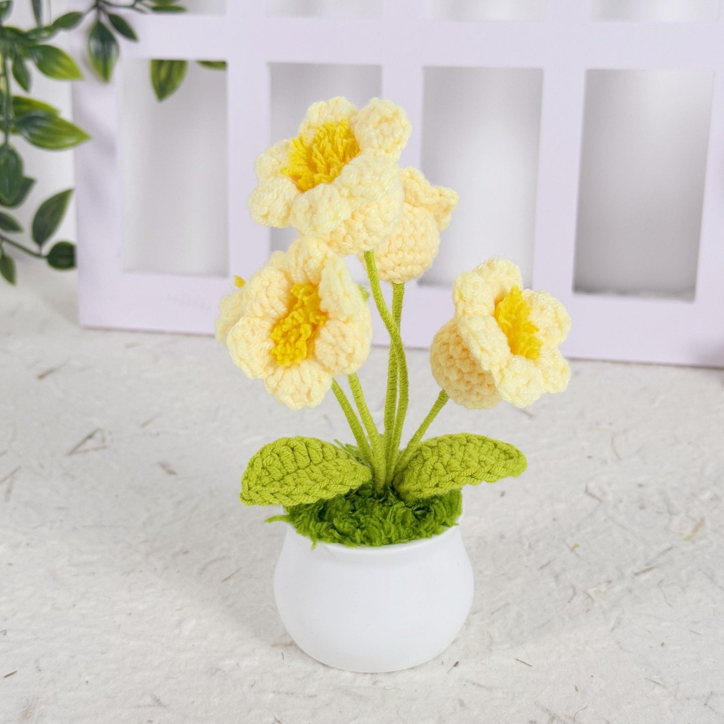 Crochet Lily of the Valley, Crochet Flower, Crochet Gift, Handmade Gift, Anniversary Gift, Home Decor, Office Decor, Car Decor,Knitted Plant