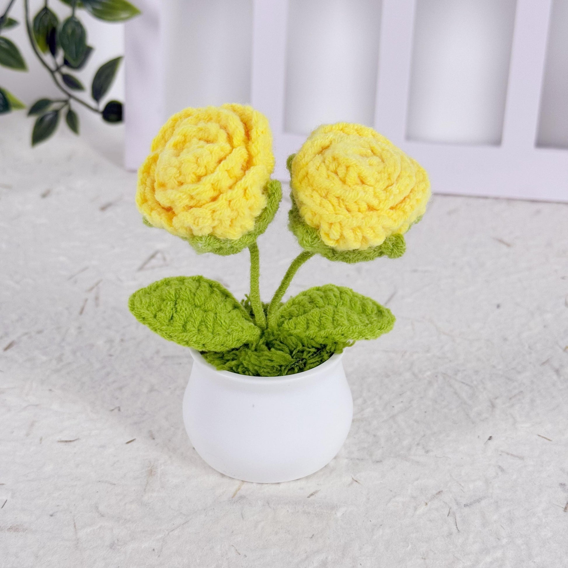 Crochet Rose Flower,Finished Handmade Flowers,Wedding Accessories,Personalized Gift for Lover,Home Decoration,Desk Decoration, Knitted Rose