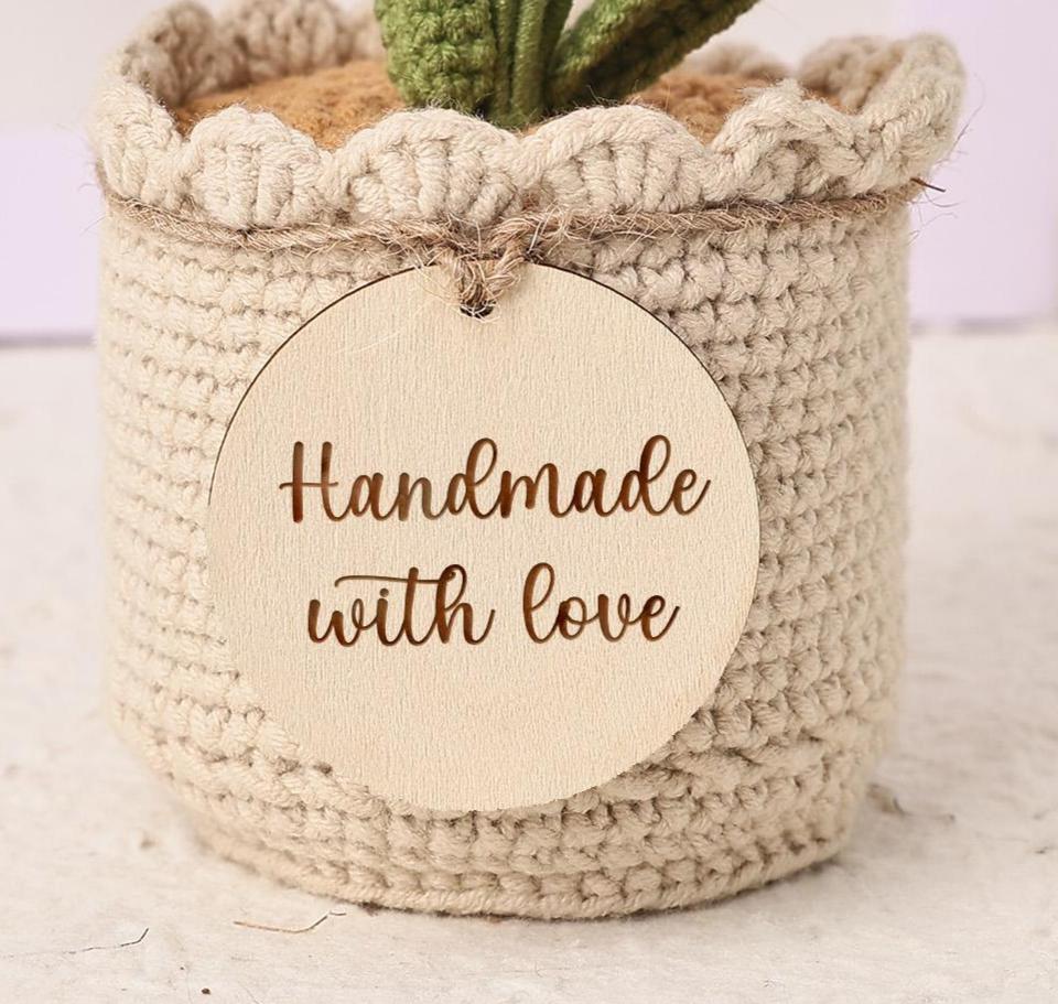 Handmade Crochet Lotus in Pot, Crochet Lotus Flower, Forever Blooming Floral Decor, Housewarming Gift, Desk Decoration, Room Decoration