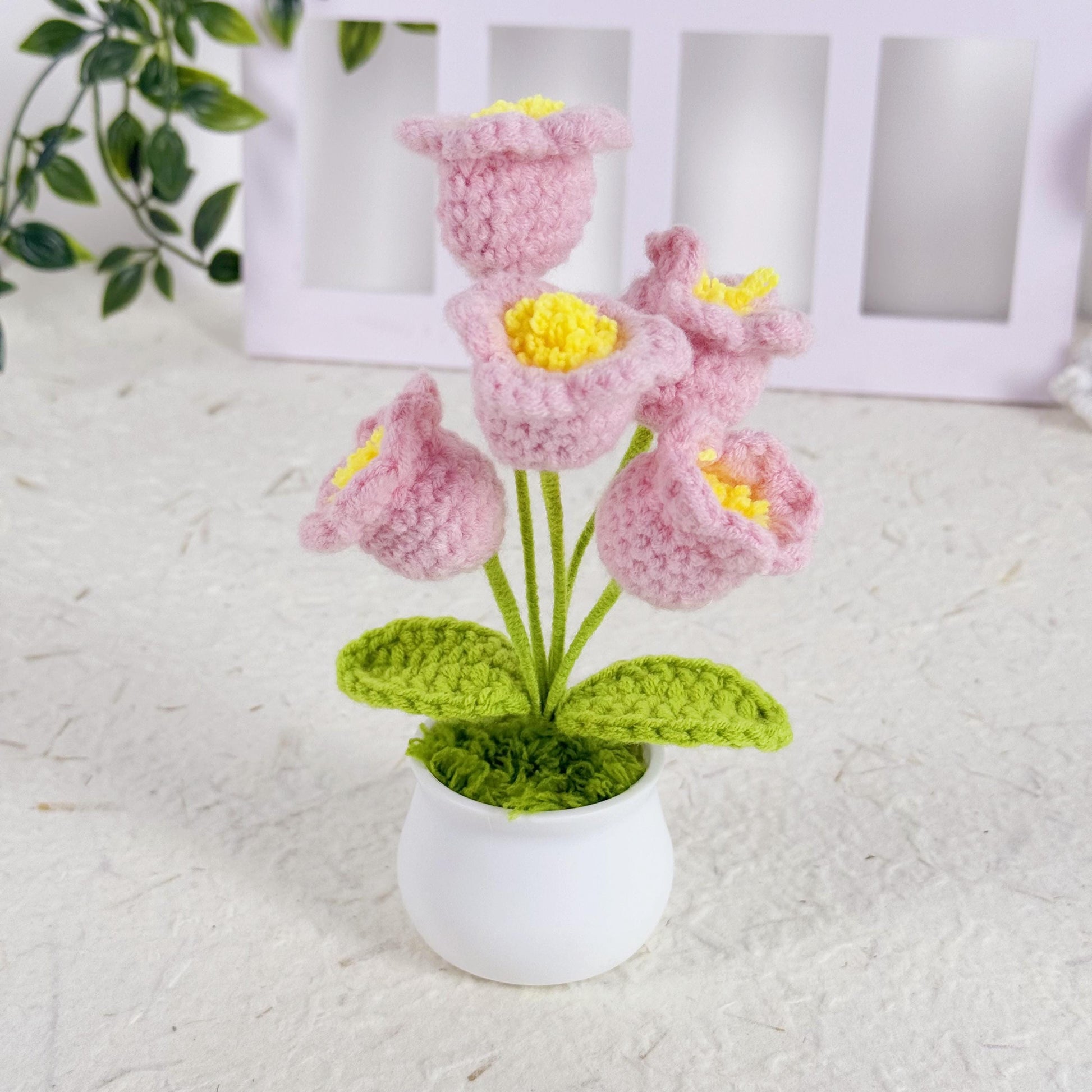 Crochet Lily of the Valley, Crochet Flower, Crochet Gift, Handmade Gift, Anniversary Gift, Home Decor, Office Decor, Car Decor,Knitted Plant