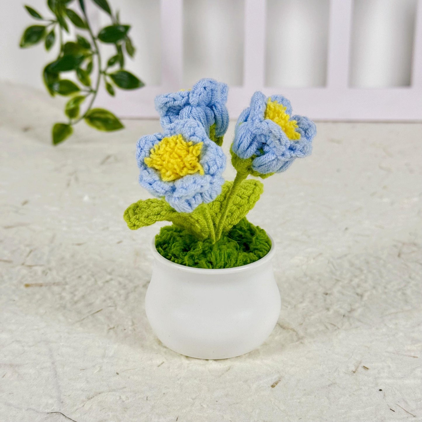 Handmade Crochet Lily Of The Valley, Knitted Flowers Bouquet, Graduation, Birthday, Anniversaries Gift, Desktop Accessory, Home Decor