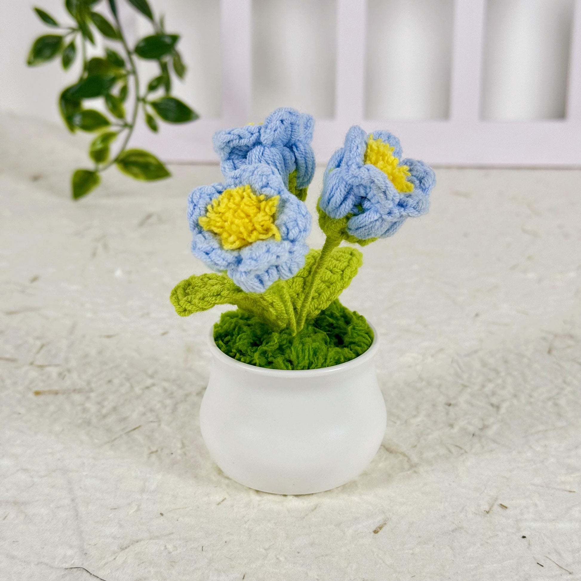 Handmade Crochet Lily Of The Valley, Knitted Flowers Bouquet, Graduation, Birthday, Anniversaries Gift, Desktop Accessory, Home Decor