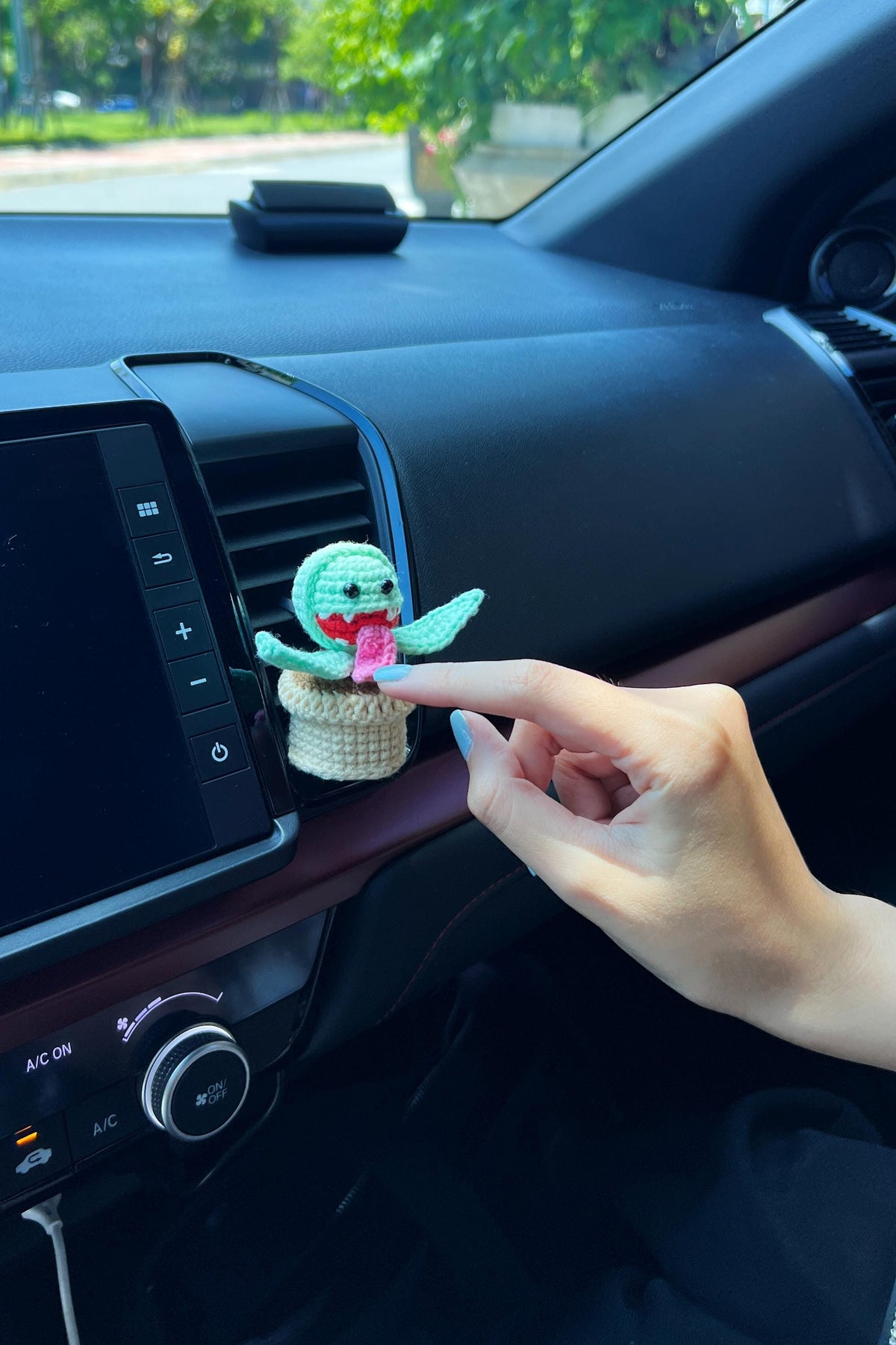 Crochet Snake Car Vent Clip: Halloween Decor, Plant Lover Gift, Crochet Mini Succulent Car Decor, Car Accessories, Car Air Freshener Decor