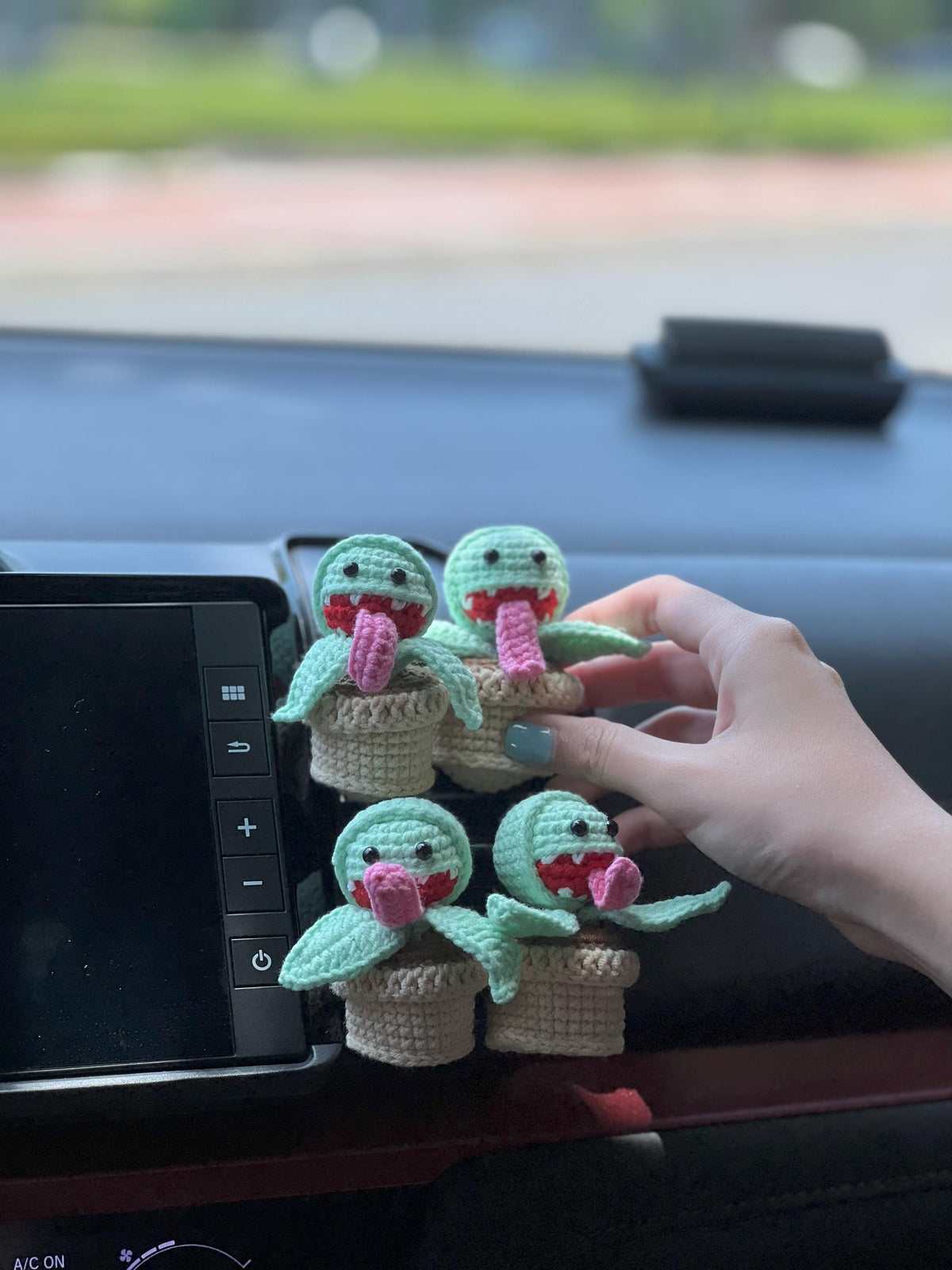 Crochet Snake Car Vent Clip: Halloween Decor, Plant Lover Gift, Crochet Mini Succulent Car Decor, Car Accessories, Car Air Freshener Decor