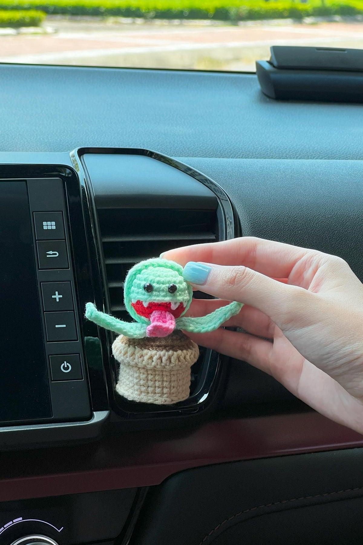 Crochet Snake Car Vent Clip: Halloween Decor, Plant Lover Gift, Crochet Mini Succulent Car Decor, Car Accessories, Car Air Freshener Decor