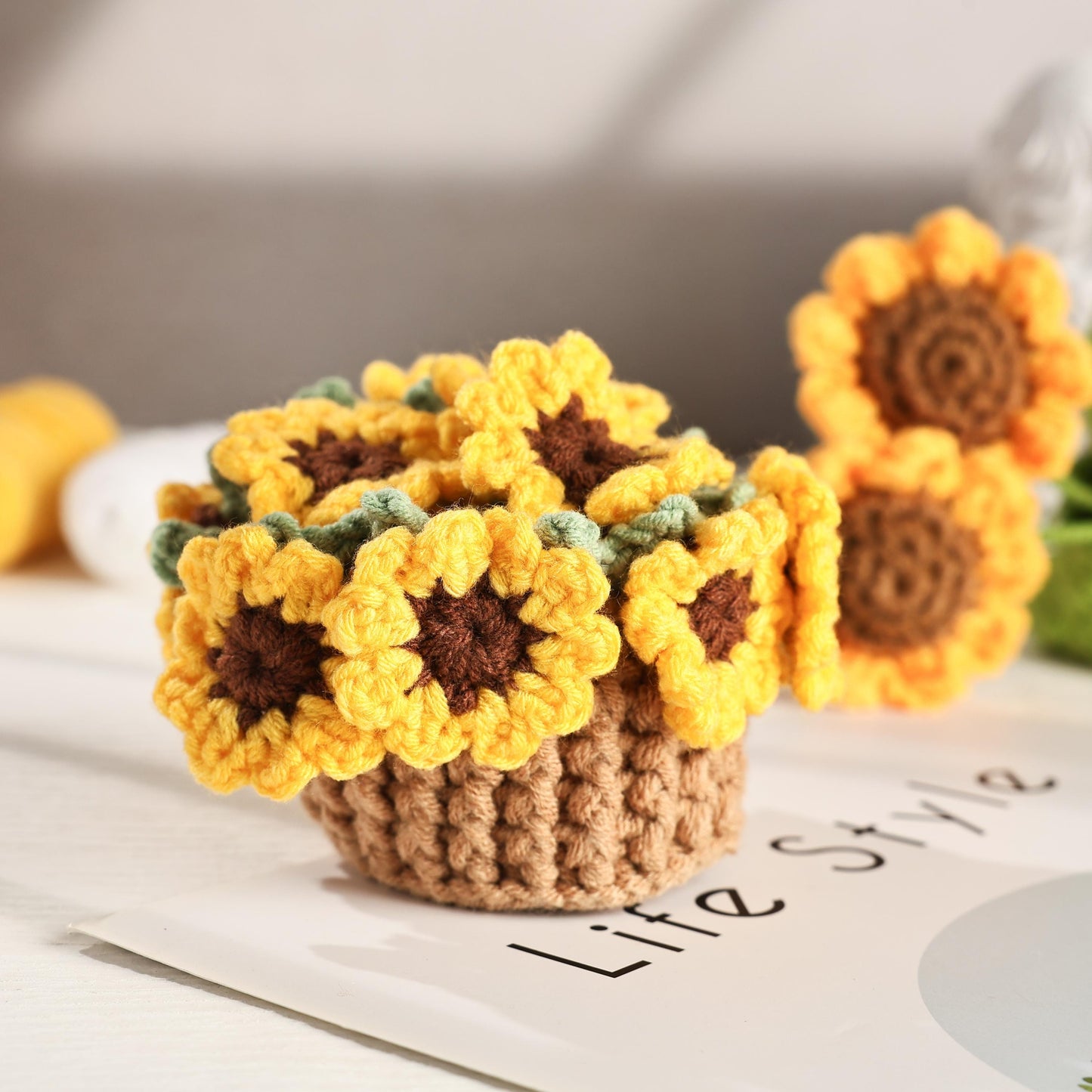 Crochet Flower Coaster, Handmade Round Flower Cup Holder, Crochet Coaster, Housewarming Coaster Decor, Cute Gift, Mothers Day Gift