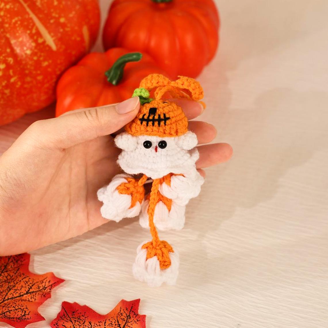 Handmade Crochet Ghost Car Charm, Crochet Ghost Car Hanging, Ghost Car Charm, Halloween Car Accessory, Halloween Crochet Halloween Gift