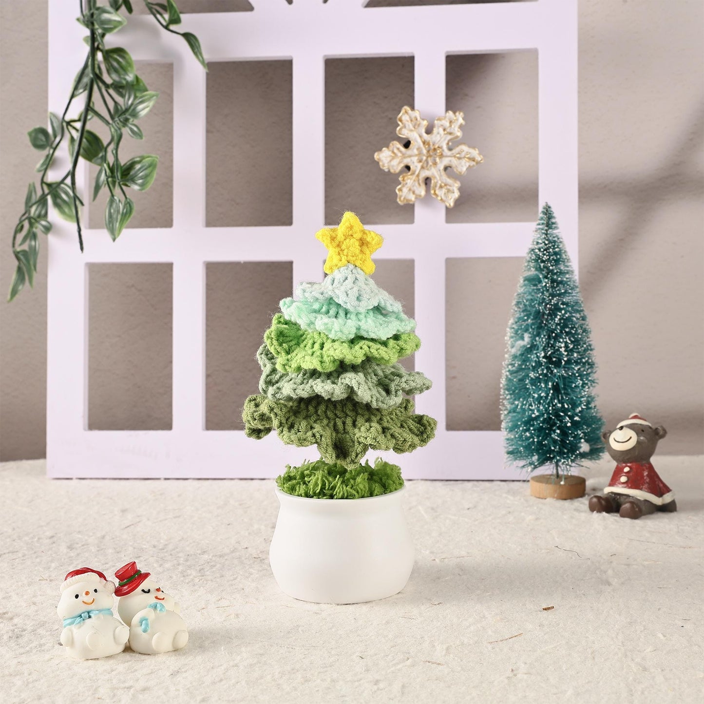 Christmas Tree Crochet, Handmade Crochet Christmas Tree, Mini Christmas Tree, Handmade Christmas Gifts, Xmas Decoration,Crochet Ornament Kit