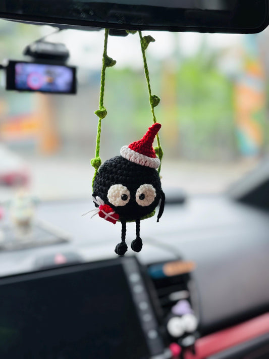Christmas Soot Sprite Ornament – Crochet Totoro Inspired Gift