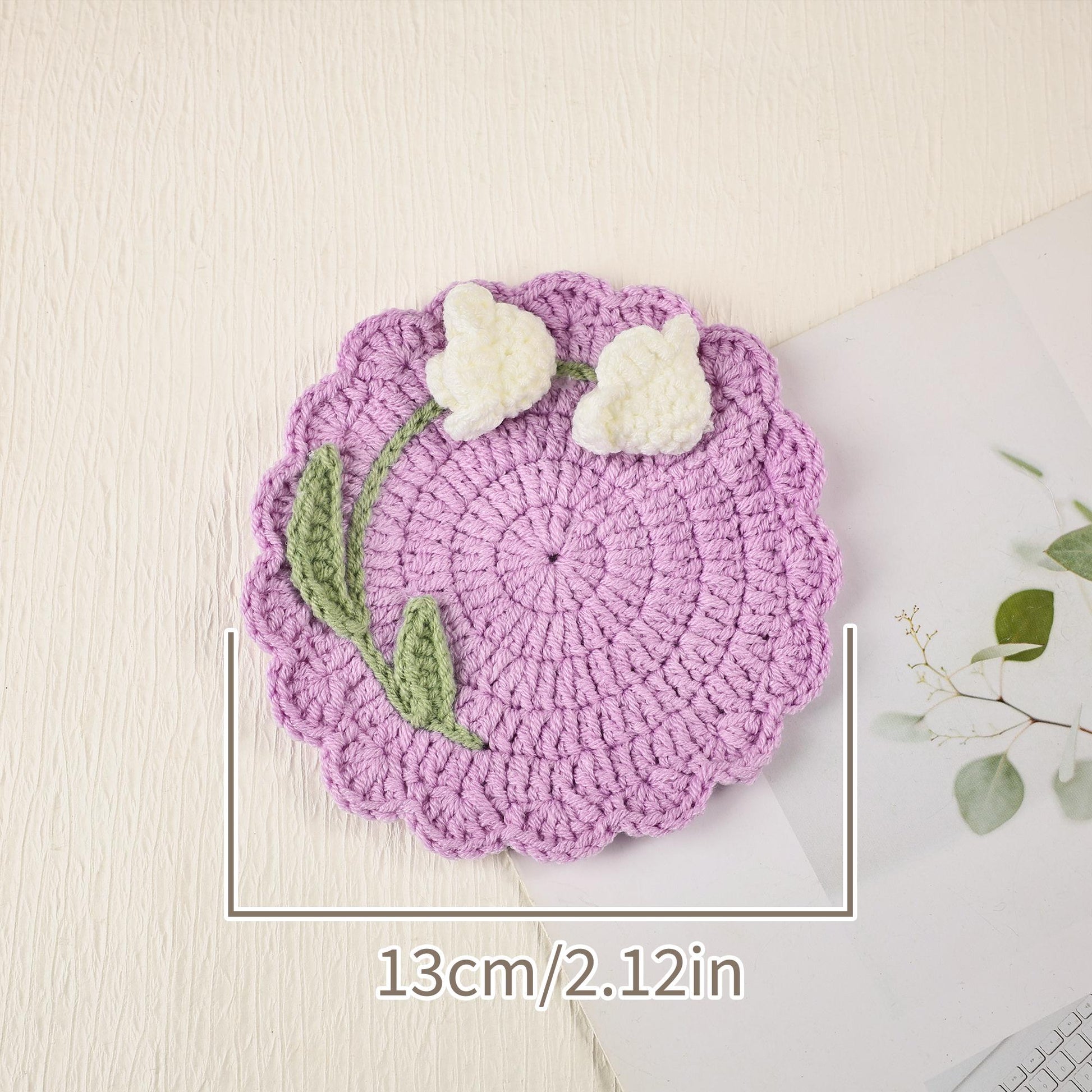 Charming Flower Coaster,  Handmade Floral Cup Holder, Crochet Flower Coaster, Cozy Home Decor, Housewarming Gift, Cute Gift for Women