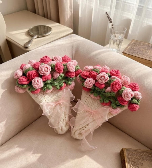Crochet Flower Bouquet Blanket, Handmade Crochet Rose Bouquet Blanket, Mother’s Day Gift, Wedding Gift, Gift For Her, Valentines Gift