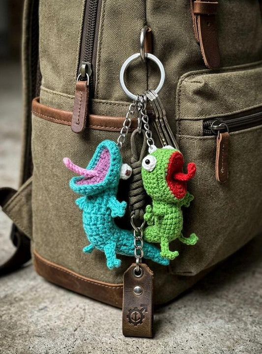 Handmade Lizard Crochet, Hoppers Characters Doll Plush, Lizard screaming meme, Funny crochet gift for mom - him Tom Lizard Hoppers Amigurumi