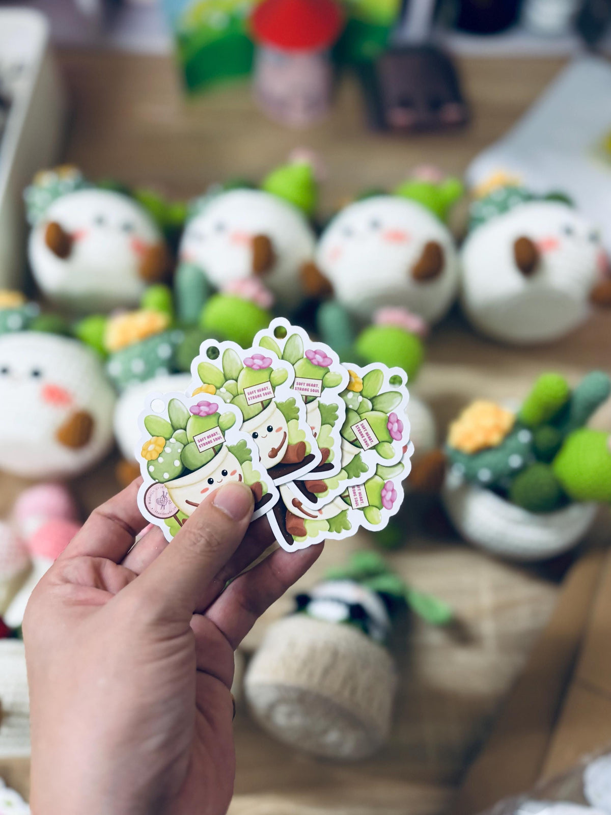 Smiling Cactus Crochet Pot |  Handmade Crochet Cactus | Cute Desk Decor |  Cheer Up & Stress Relief Gift | Gift For Mom | Gift For Her