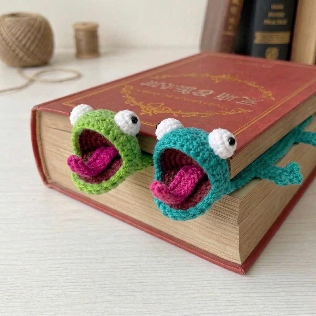 Funny Lizard Bookmark,  Back to school gift, Cute Crochet Page Marker, Stress Relief, Book Lover Accessory, Lovely gift for book lover