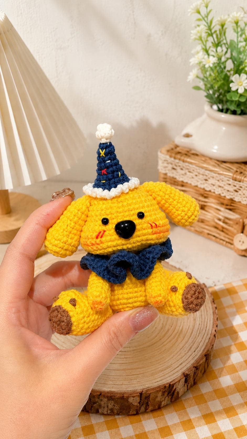 Birthday Animal Crochet Plush, Party Hat Amigurumi, Birthday Gift for Kids, Cute Animal Plush, Nursery Decor, Handmade Birthday Keepsak