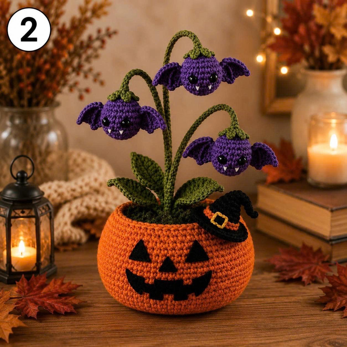 Crochet Halloween Pumpkin Ghost Pot, Spooky Pumpkin Decor, Ghost Flower Pot, Halloween Desk Decor, Handmade Gothic Home Decor,Halloween Gift
