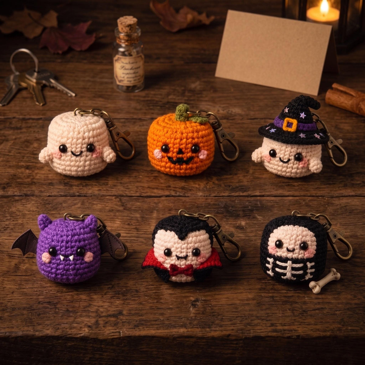 Halloween Crochet Marshmallow, Ghost Pumpkin Bat Witch Marshmallow, Cute Amigurumi Plush, Spooky Desk Decor, Kawaii Halloween Gift